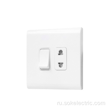 Британские переключатели и розетка 1Gang Switch 2Pin Socket